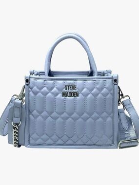 NWOT! Steve Madden Light Blue Quilted Top-Handle Bag